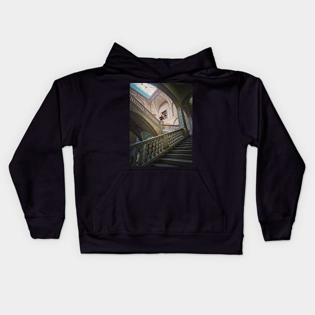 Louvre Palace architectural details Kids Hoodie by psychoshadow